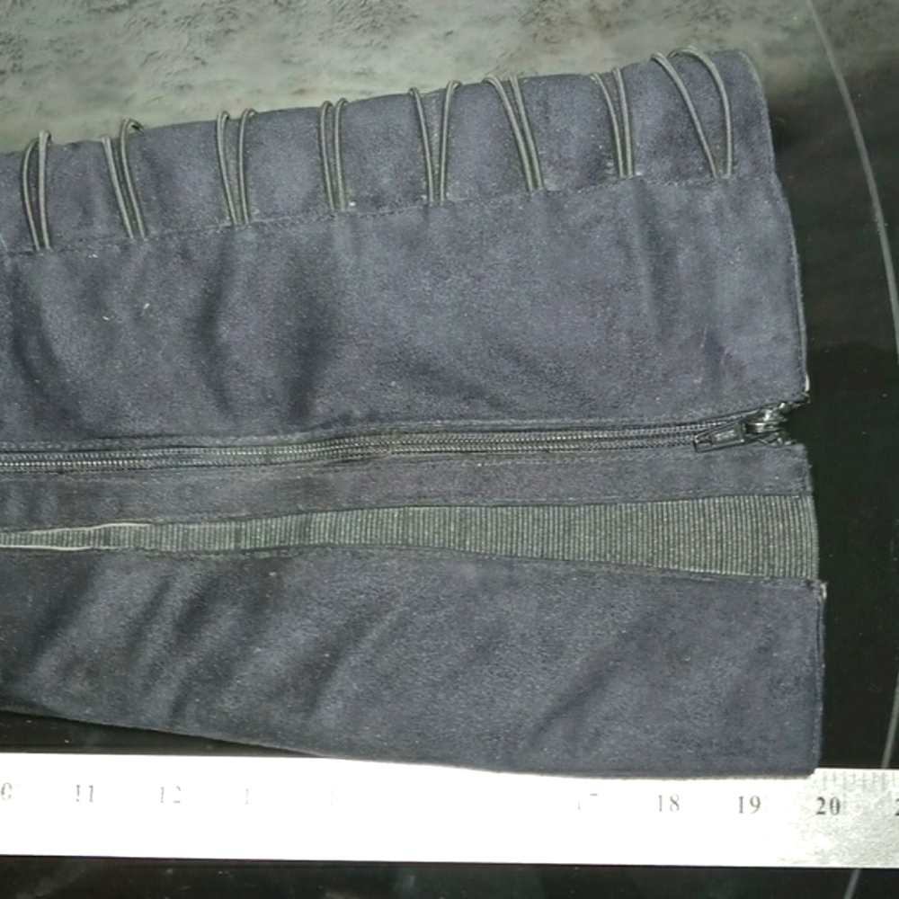 Vintage Inspired Over Knee Boots Featuring Soft Vegan Suede Size 8 - Picture 12 of 16